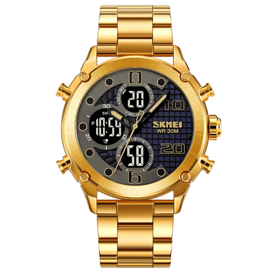 Skmei – 1975(chain)- 30m Waterproof Mutifunctional – Golden